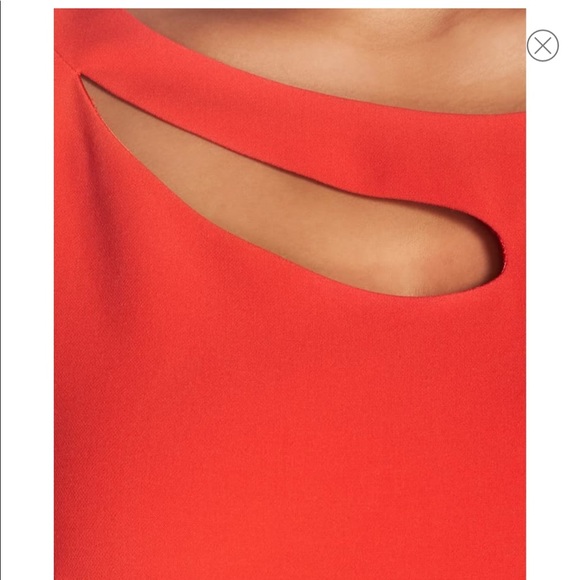 Tahari Orange Dress with Cutout - Picture 3 of 9